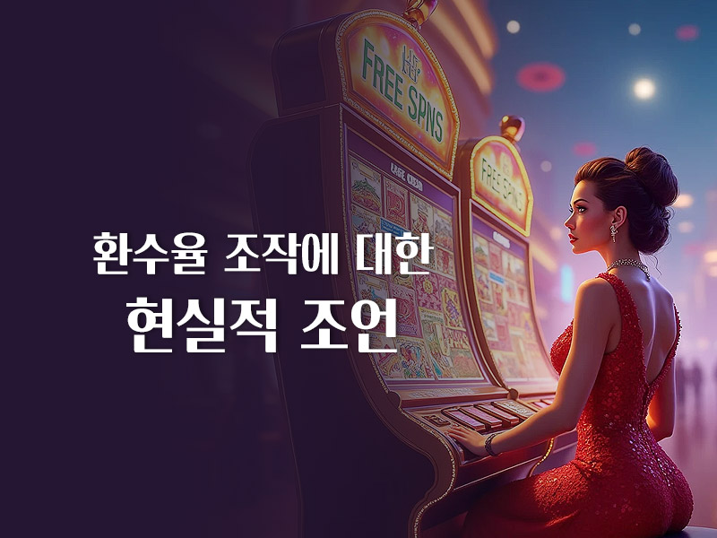 환수율 조작에 대한 현실적 조언